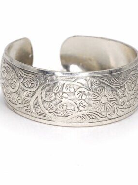 New! Bloom Social Silver Boho Western Cuff Bracelet